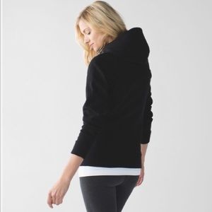 Lululemon Black Zip Up Scuba Hoodie Size 12